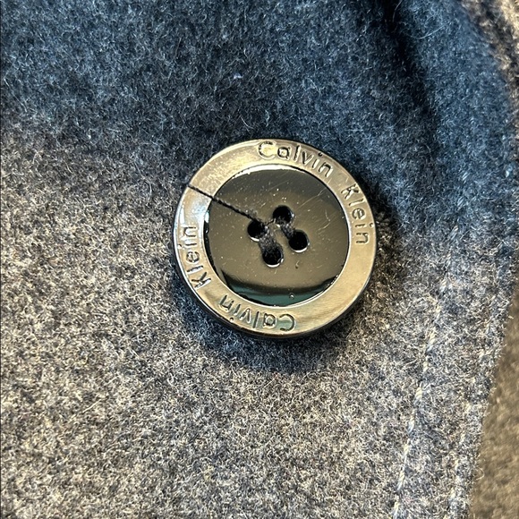 Calvin Klein Wool Blend Belted Trench Coat - Picture 3 of 14